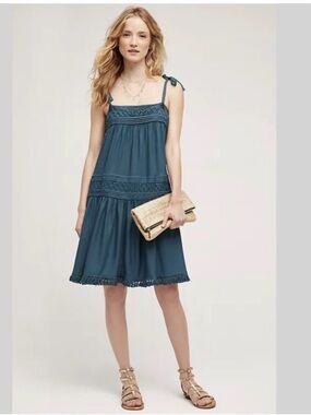 Anthropologie sienna tie shoulder strap in the color slate. size M